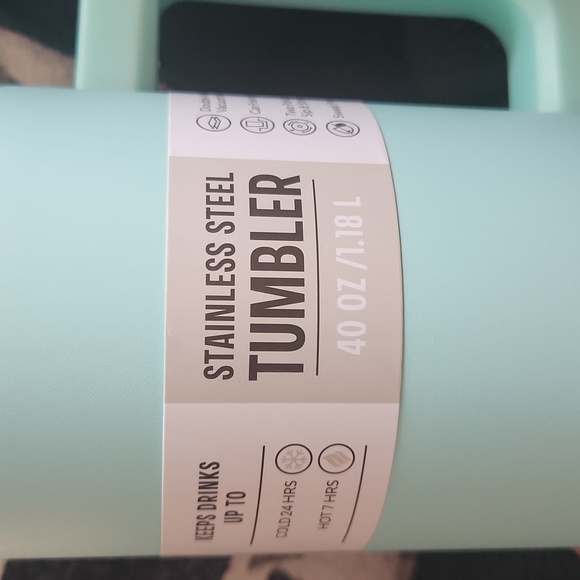 Hobby Lobby Mint Tumbler with Handle and Straw 40 Oz - Picture 3 of 10